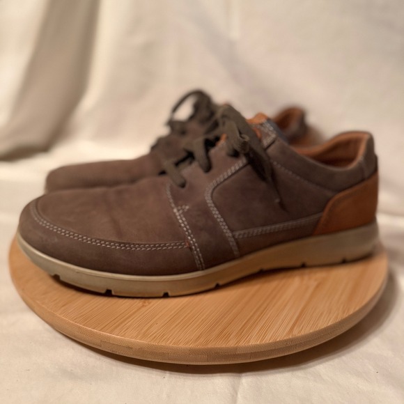 Ecco Other - ECCO Mens Kyle Casual Tie Sneakers Brown Nubuck Leather Low Top Shoes Size 44
